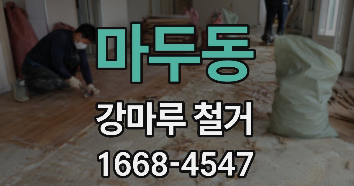 마두동 강마루 철거