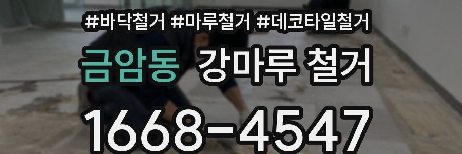 금암동 강마루 철거