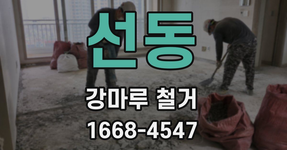 선동 강마루 철거