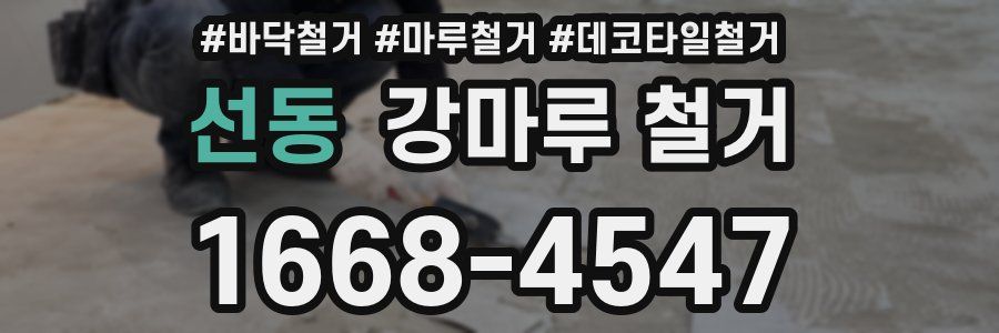 선동 강마루 철거