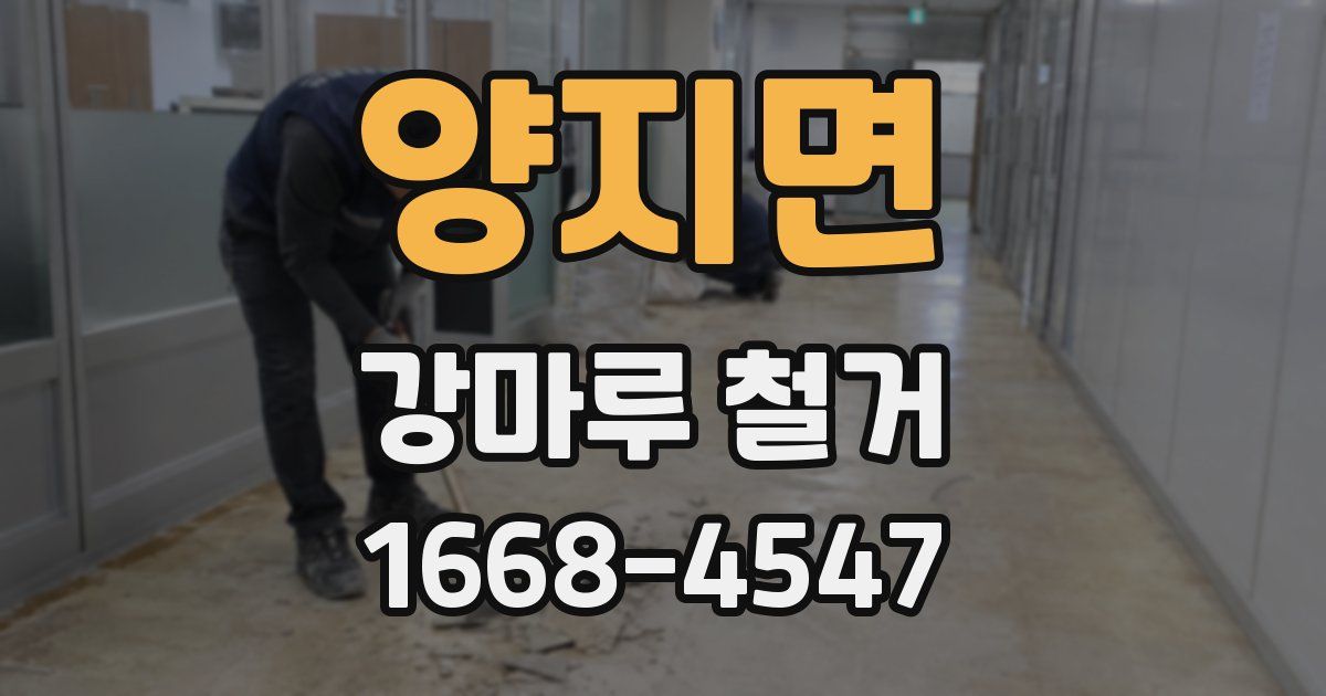 양지면 강마루 철거