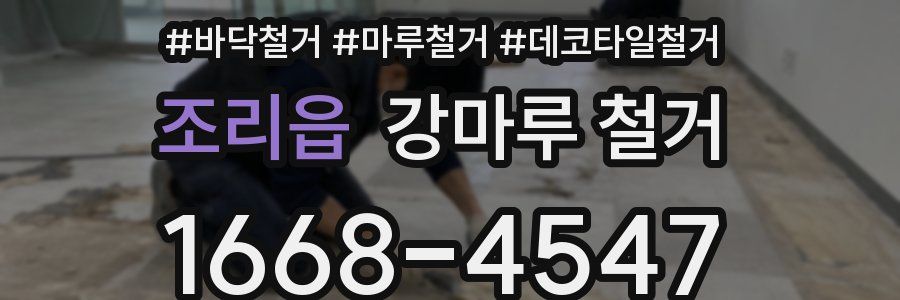 조리읍 강마루 철거