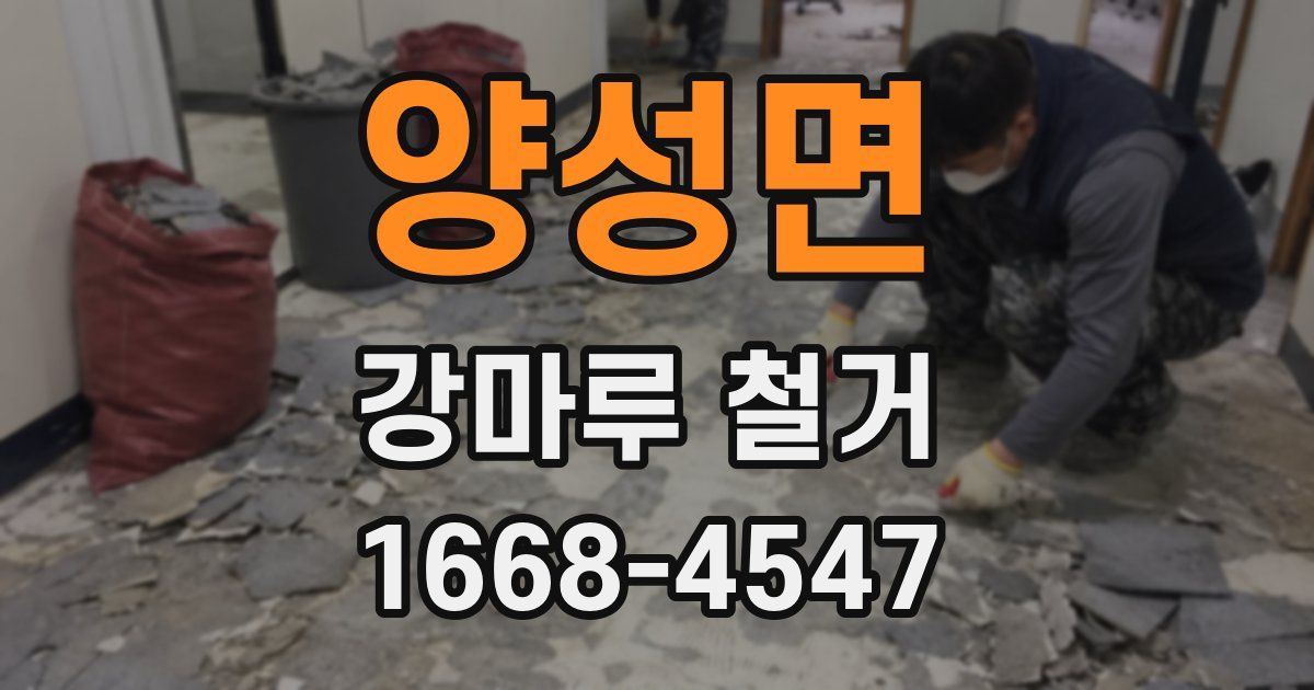 양성면 강마루 철거