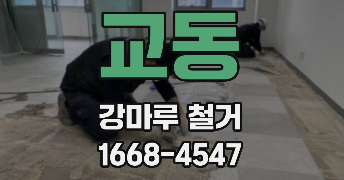 교동 강마루 철거