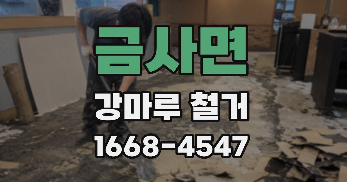 금사면 강마루 철거