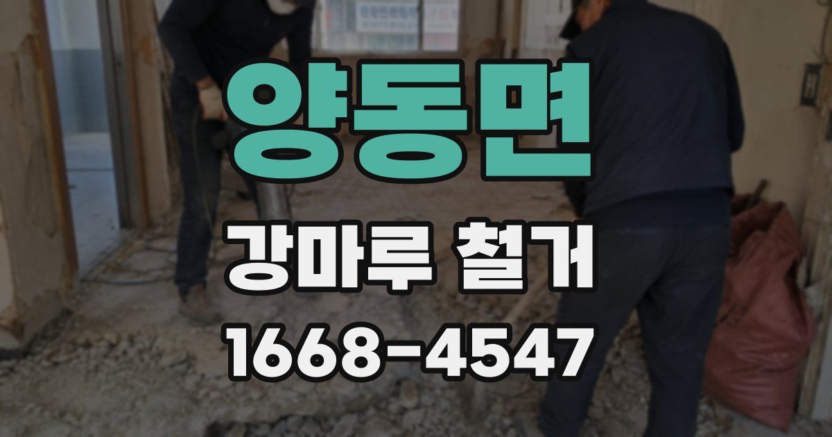 양동면 강마루 철거