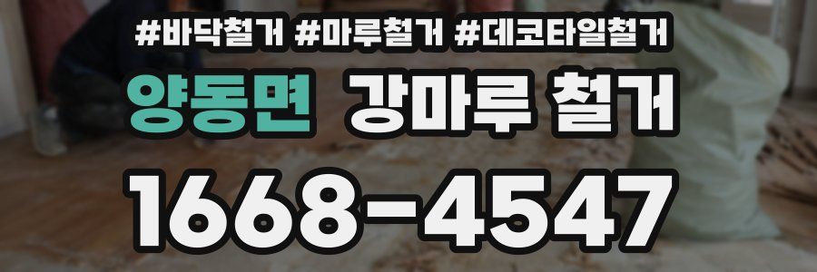 양동면 강마루 철거