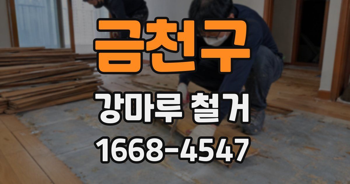 금천구 강마루 철거