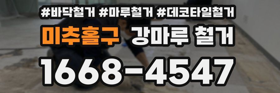 미추홀구 강마루 철거