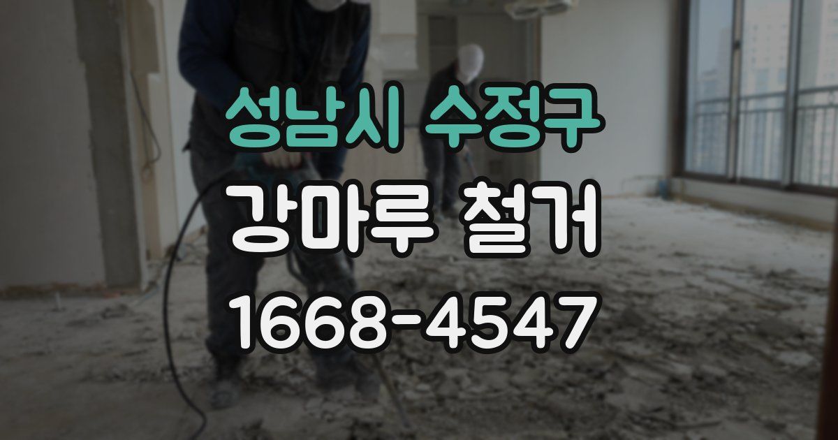 성남시 수정구 강마루 철거