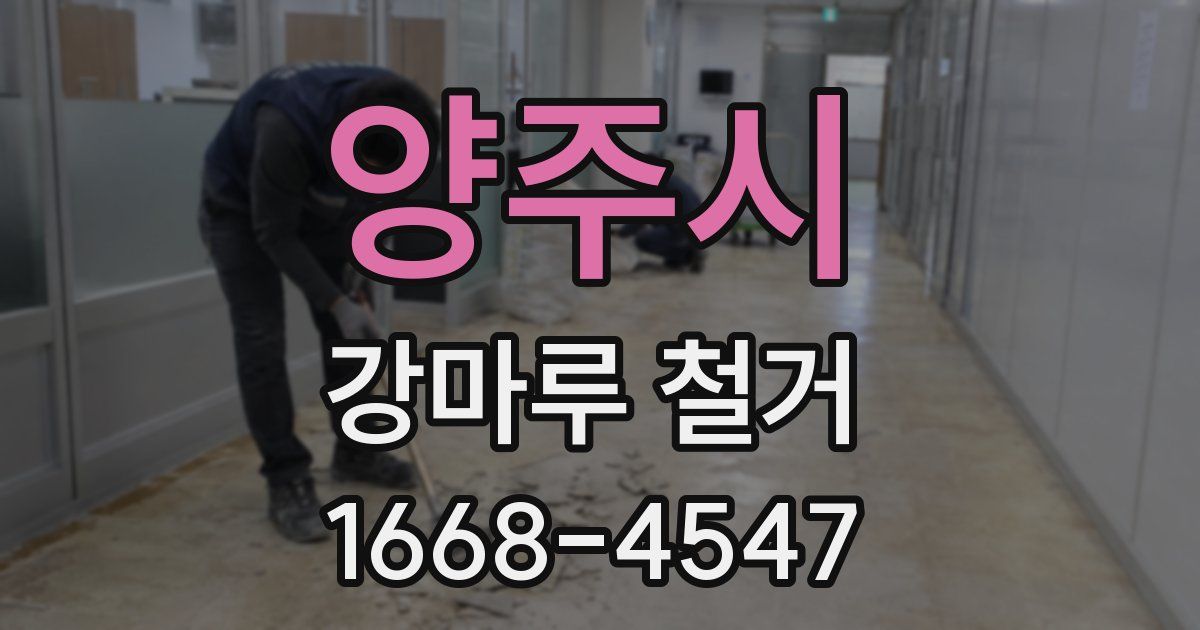 양주시 강마루 철거