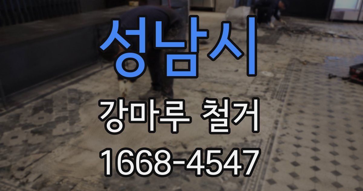 성남시 강마루 철거