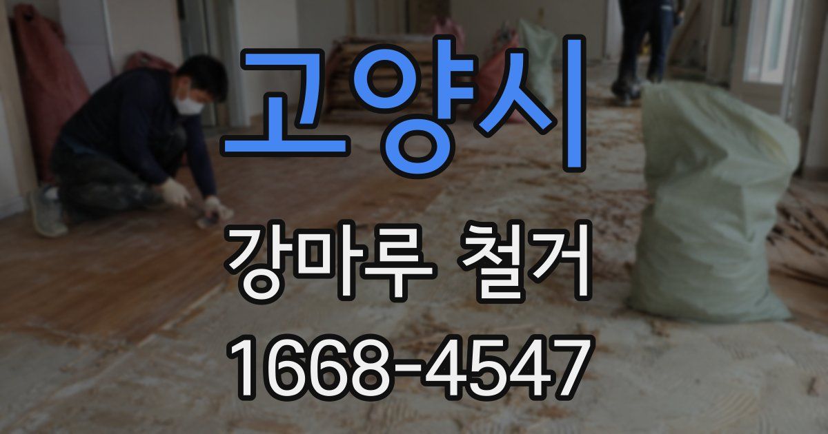 고양시 강마루 철거