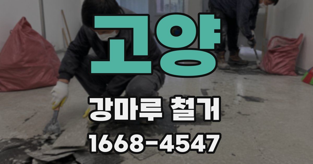 고양 강마루 철거