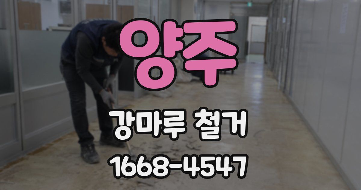 양주 강마루 철거