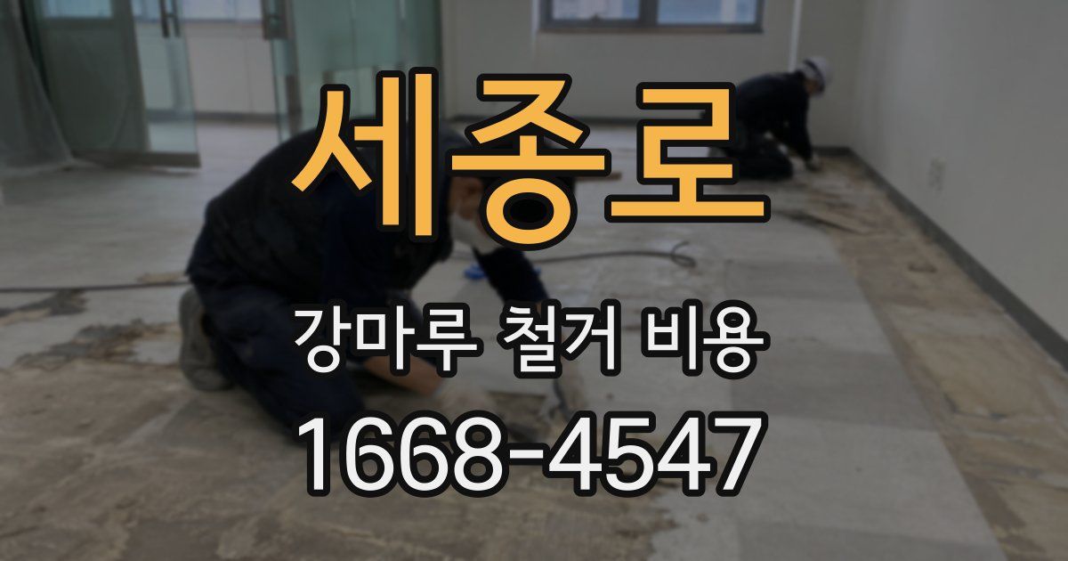 세종로 강마루 철거 비용