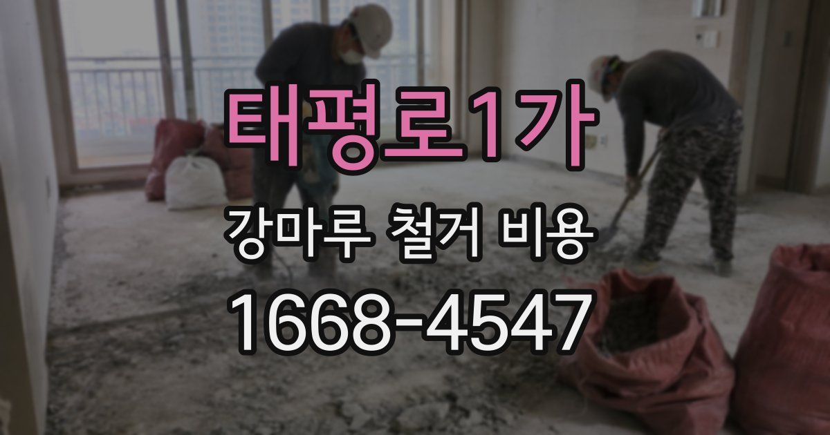 태평로1가 강마루 철거 비용