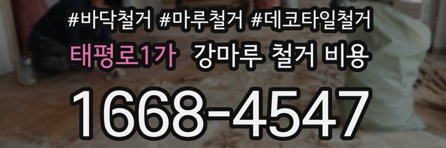 태평로1가 강마루 철거 비용