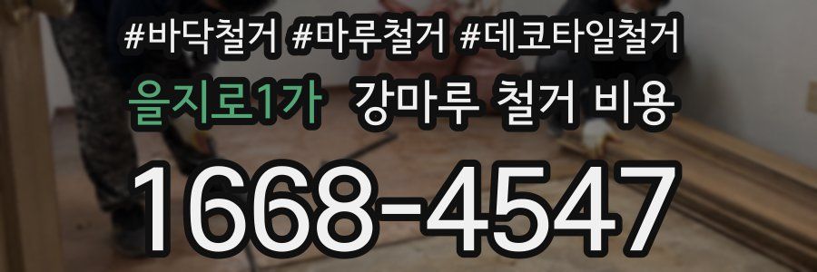을지로1가 강마루 철거 비용