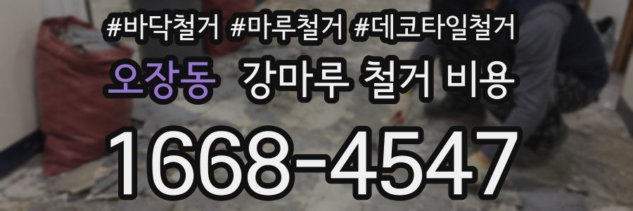오장동 강마루 철거 비용