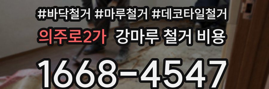 의주로2가 강마루 철거 비용