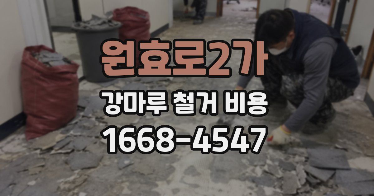 원효로2가 강마루 철거 비용