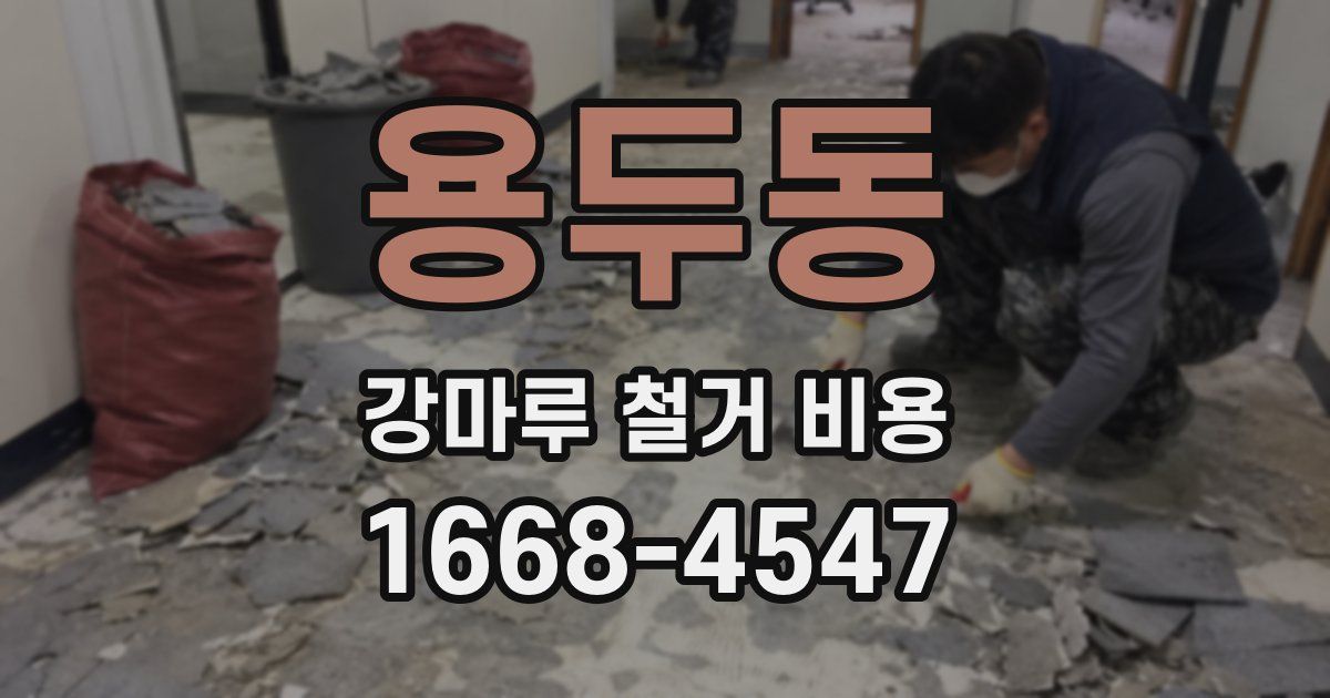 용두동 강마루 철거 비용