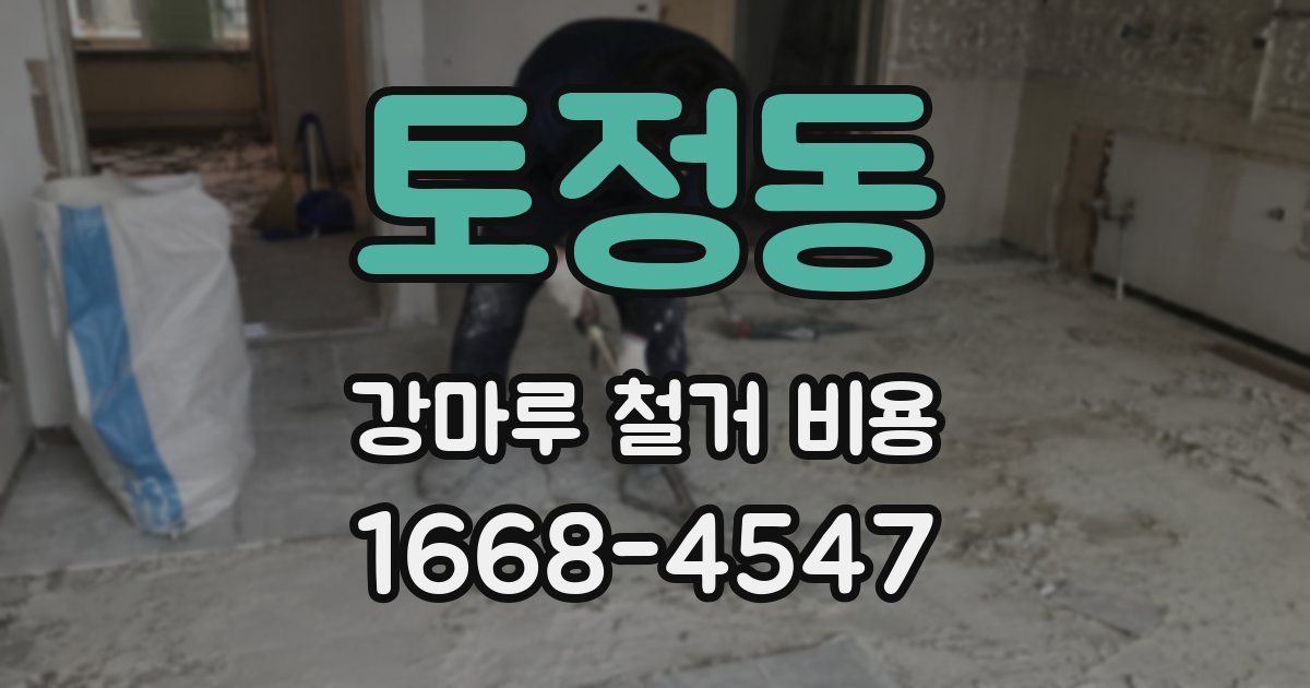 토정동 강마루 철거 비용