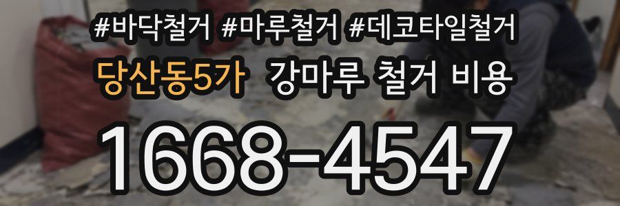 당산동5가 강마루 철거 비용
