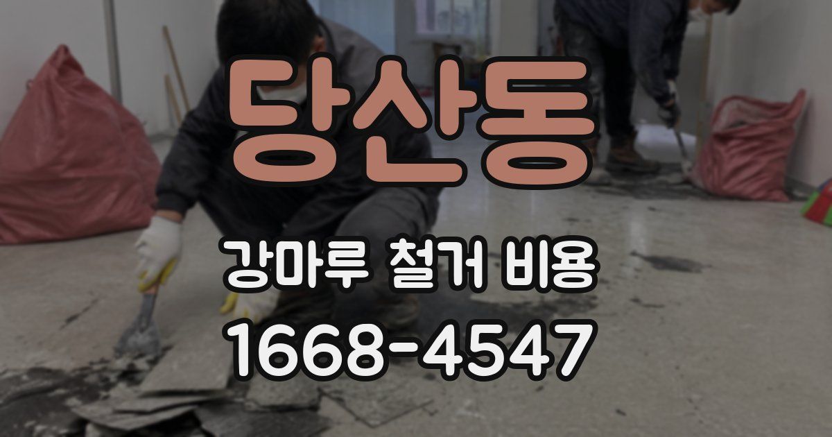 당산동 강마루 철거 비용