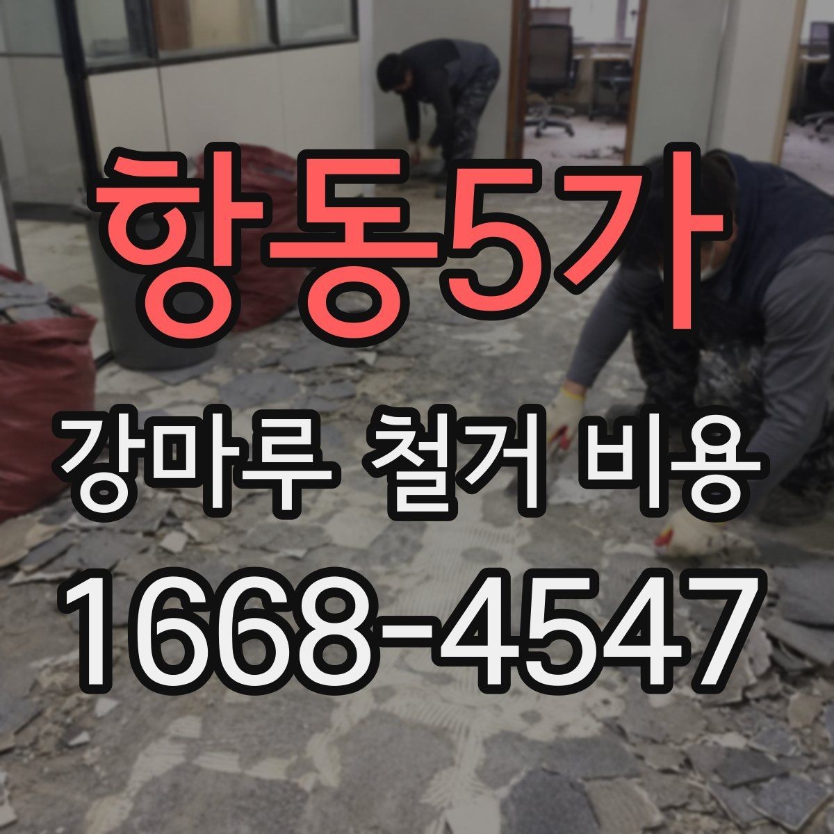 항동5가 강마루 철거 비용 산정 기준 정리