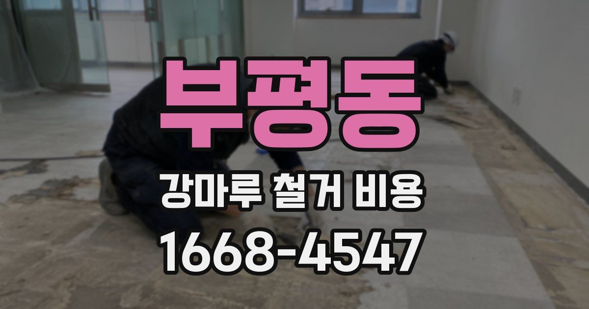 부평동 강마루 철거 비용