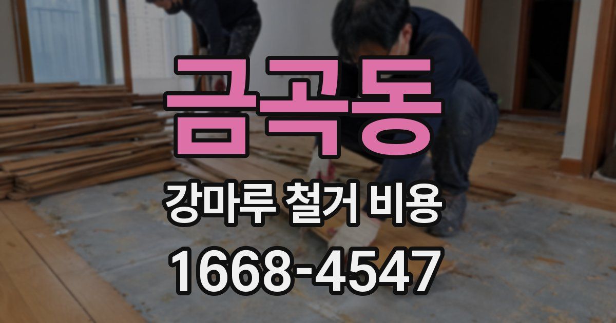 금곡동 강마루 철거 비용