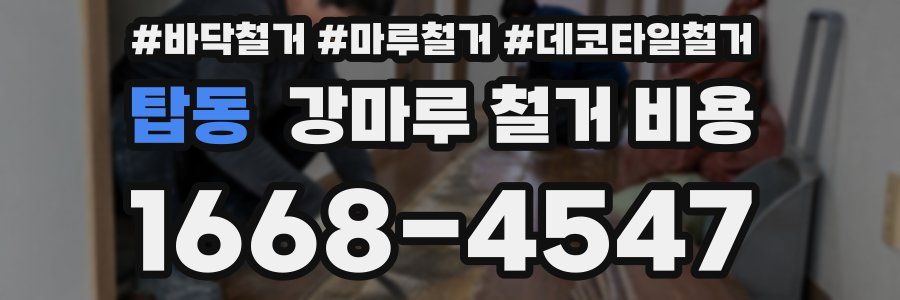 탑동 강마루 철거 비용