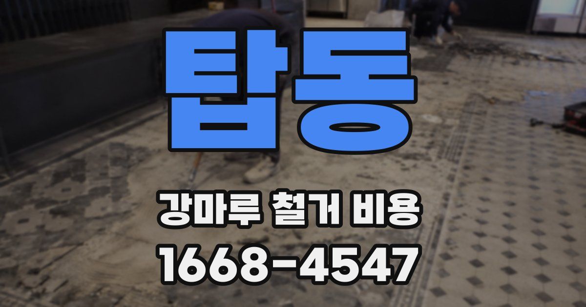 탑동 강마루 철거 비용