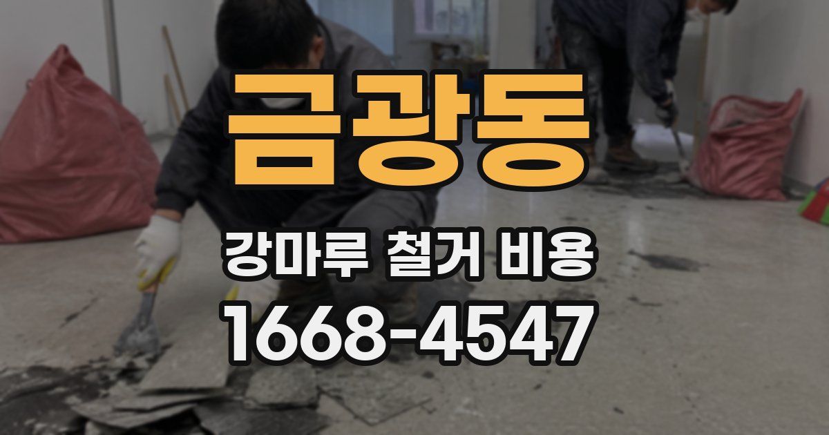 금광동 강마루 철거 비용
