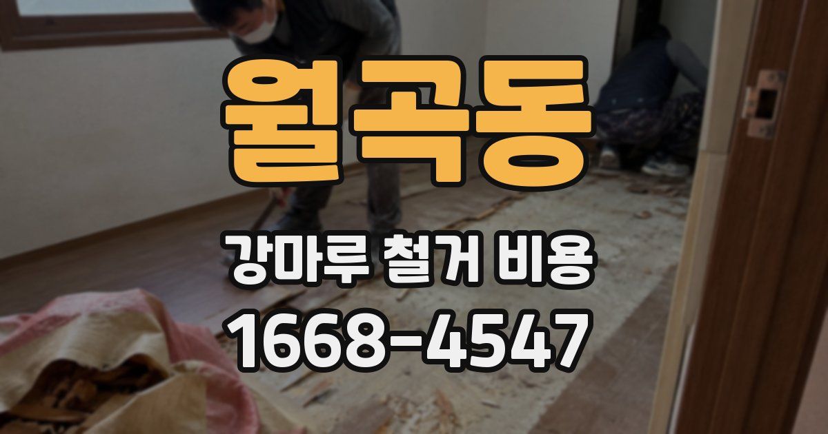 월곡동 강마루 철거 비용