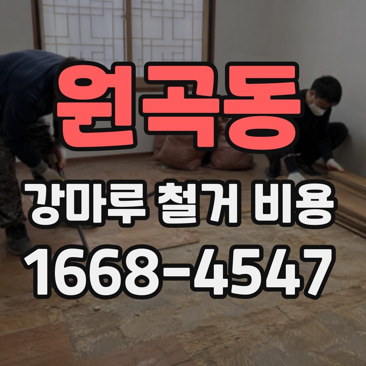 원곡동 강마루 철거 비용 알아볼 때 함께 보면 좋은 기준