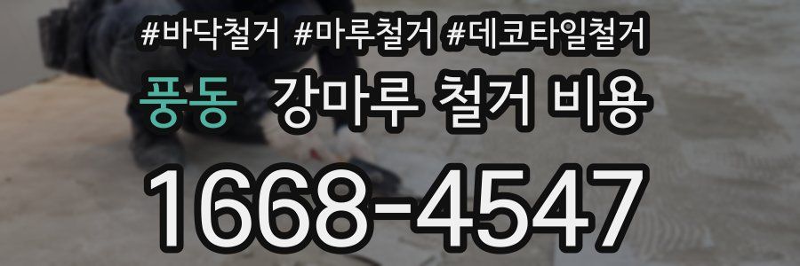 풍동 강마루 철거 비용