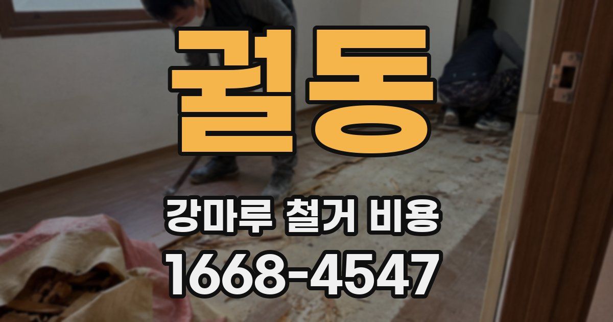궐동 강마루 철거 비용
