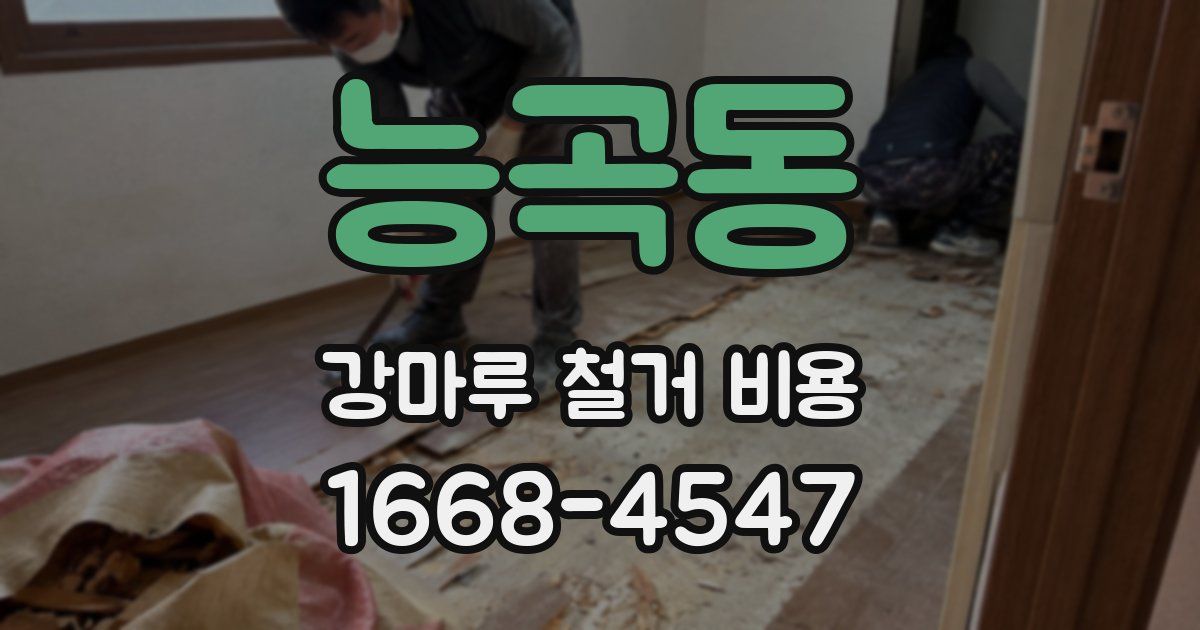 능곡동 강마루 철거 비용