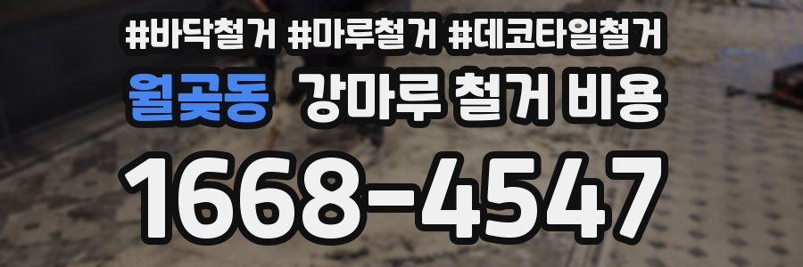 월곶동 강마루 철거 비용