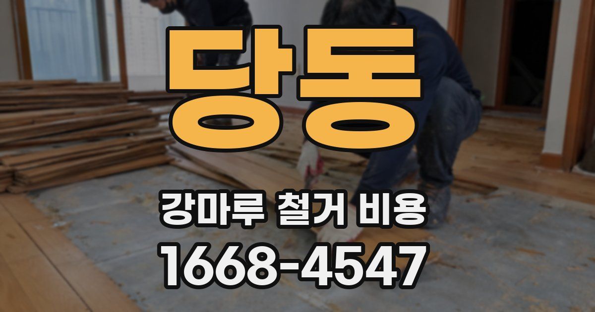 당동 강마루 철거 비용