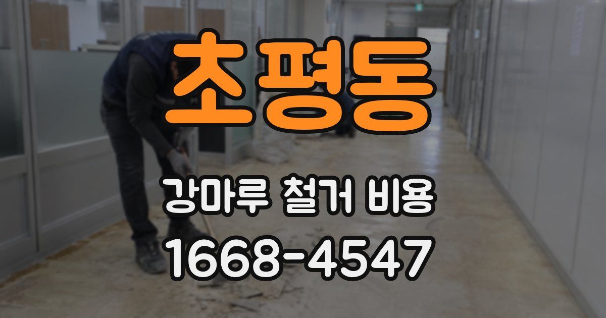 초평동 강마루 철거 비용