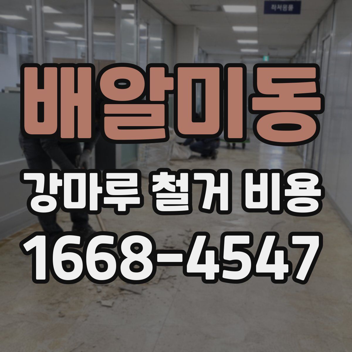 배알미동 강마루 철거 비용