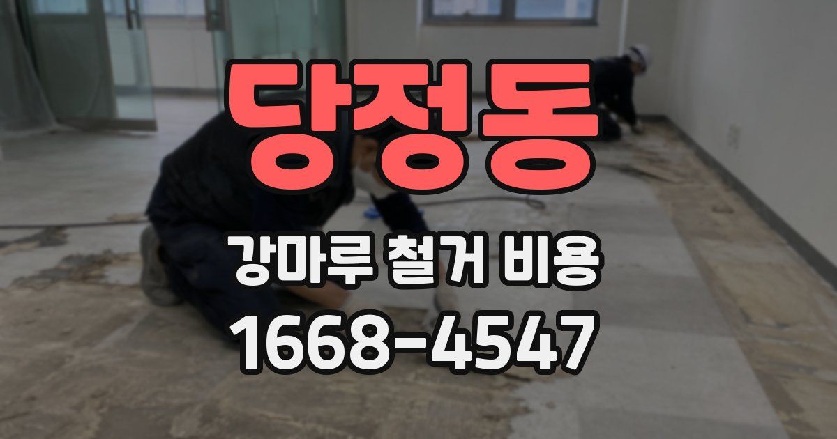 당정동 강마루 철거 비용