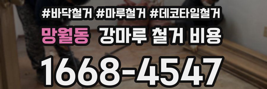망월동 강마루 철거 비용