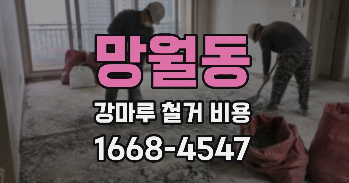 망월동 강마루 철거 비용