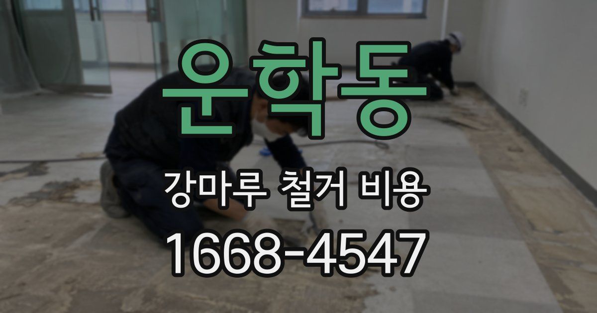 운학동 강마루 철거 비용