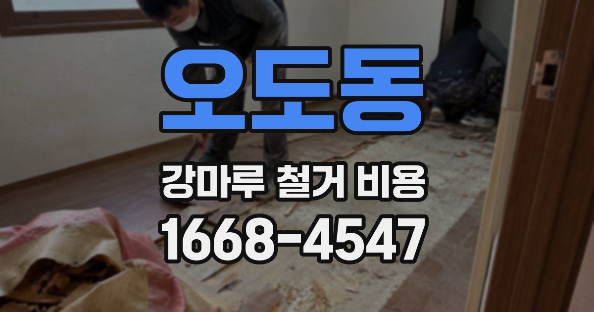 오도동 강마루 철거 비용
